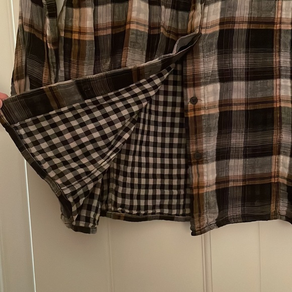 Broadway & Broome Shirtmakers plaid 3/4 sleeve shirt from Madewell Size M - Picture 4 of 4